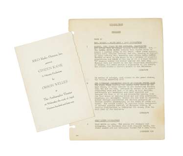 A preliminary screenplay of Citizen Kane | Bonhams