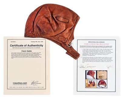 Clark Gable Leather Flight Cap Worn In"Test Pilot" | Burley Auction