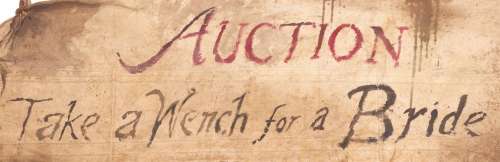 A “Take a Wench For a Bride” Auction Banner. | Van Eaton Galleries