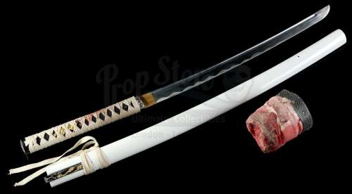 Marvel‘s The Defenders (TV Series) - Lot 243 - Stick‘s Bloodied Steel Katana, Dagger, and Bloodied Hand Stump