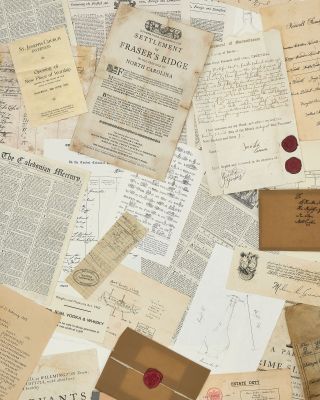 Outlander | A large selection of miscellaneous graphics production made by the Outlander Art Department Various Seasons and Episodes (Qty) | Bonhams