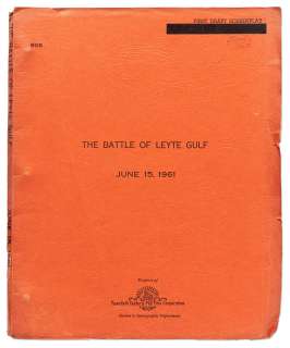 Unproduced 20th Century Fox Screenplay by ’’Patton’’ Screenwriter Edmund H. North, Titled ’’The Battle of Leyte Gulf’’ | Nate Sanders