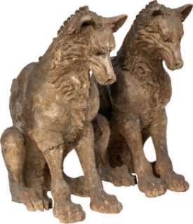 Pair of (2) Direwolf Statues from Game of Thrones (HBO® Original 2011-2019). (Total: 2 Items) | Heritage