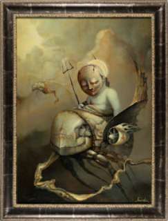 Dan Quintana - "Baby on a Plane" Painting Original Art (undated). | Heritage