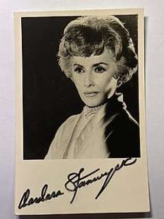 THE BIG VALLEY - THE BIG VALLEY - Barbara Stanwyck (1907-1990), personaly original signed photo