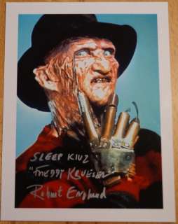 Nightmare on Elmstreet | Nightmare on Elmstreet - Fantastic Photograph of Robert Englund as Freddy Krueger - Autograph, Photo, signed in person at Weekend of Hell | Catawiki