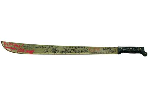 Friday the 13th Cast Signed Machete (10) Signatures | GWS Auctions