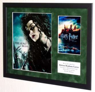 Harry Potter - Helena Bonham Carter (Bellatrix Lestrange) Premium Framed, signed, + COA | Catawiki