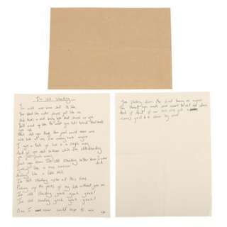 ROCKETMAN (2019) - Lot 1236 - Elton John‘s (Taron Egerton) Hero "I‘m Still Standing" Lyrics and Envelope