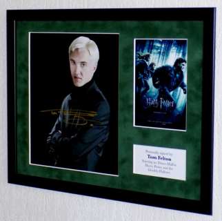 Harry Potter - Tom Felton (Draco Malfoy) Framed, signed + COA & Photo signing session