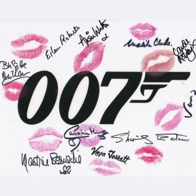 James Bond - Signed and Kissed by 10 Bond Girls! | Catawiki