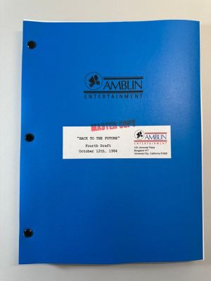 Back to the Future - Fourth Draft, Shooting Schedule and Crew List - Amblin Entertainment | Catawiki