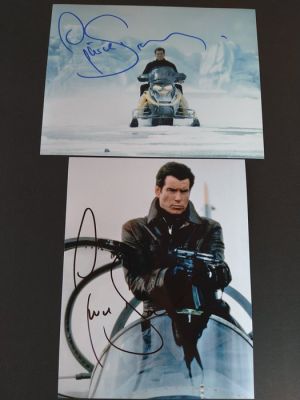 James Bond 007: Die Another Day + Tomorrow Never Dies - Lot of 2 - Pierce Brosnan - Autographs, Photos with COA | Catawiki