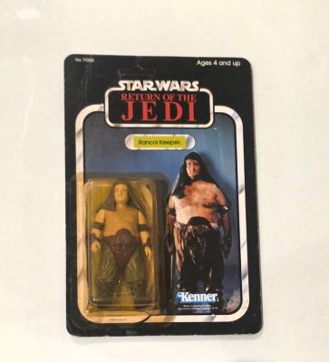 Kenner - Action figure Star Wars Rancor Keeper Original Carded Action figure (Unpunched) - Excellent condition. Beautiful example. Acrylic case — very rare. | Catawiki