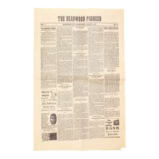 DEADWOOD (T.V. SERIES, 2004-2006) - Lot 209 - "The Deadwood Pioneer" Newspaper