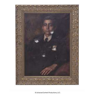 The Umbrella Academy (2019-2024) - Lot 66 - Number Five‘s (Aidan Gallagher) Screen-Matched Bullet-Ridden Framed Portrait Print