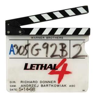 Richard Donner’s Clapperboard for Lethal Weapon 4. | Van Eaton Galleries