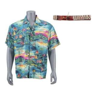 ACE VENTURA: WHEN NATURE CALLS (1995) - Lot #8 : Ace Ventura‘s (Jim Carrey) Hawaiian Print Shirt with Belt