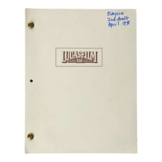 Star Wars: the Empire Strikes Back (1980) | Bound Lucasfilm Research Library Second Draft Script | Propstore