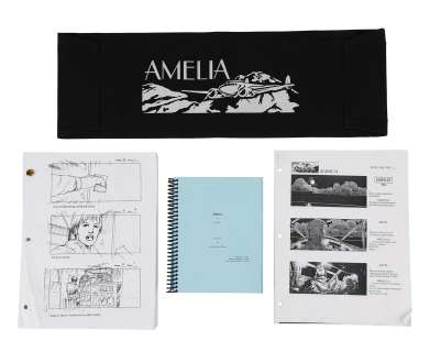 AMELIA - Hilary Swank Chair Back, Revised Script and Set of Storyboards