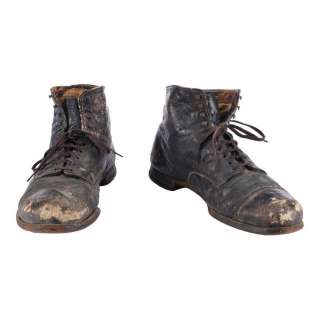 The Great Dictator (1940) | 64. A Jewish Barber’s (Charlie Chaplin) Screen- and Photo-Matched "Little Tramp" Boots | Propstore