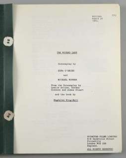 The Wicked Lady (1983) An original screenplay script of 101 pages, revised March 27, 1982. | Ewbank’s