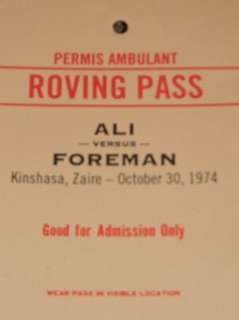 Will Smith Ali Prop Backstage Access Pass | Piece of the Past