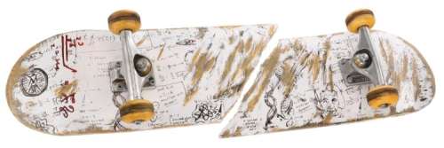 Lot 1784 - Andrew Garfield "Peter Parker/Spider-Man" broken skateboard from The Amazing Spider-Man.