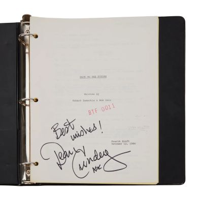 Back To the Future | Lot #89 - Dean Cundey Signed Production Script | Julien’s