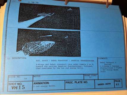 Star Wars Empire Strikes Back Rebel Transport Storyboard COA Rare Prop | Mynt Auctions