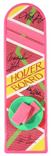 Back to the Future Part II 1:1: Scale Prop Replica Hoverboard Cast Signed by Michael J. Fox, Christopher Lloyd, Lea Thompson, & Tom Wilson with Character Names | SWAU