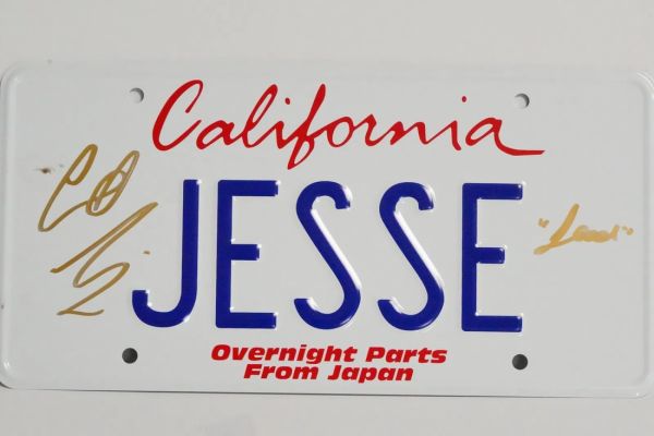 Lot 98 - The Fast and the Furious Signed "Jesse" License Plate | GWS Auctions