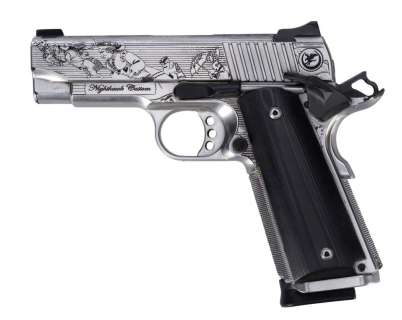 THE MATRIX RESURRECTIONS (2021) - Lot #775 : Bug‘s (Jessica Henwick) Stunt Nighthawk Custom Pistol with Alice in Wonderland Etched Slide