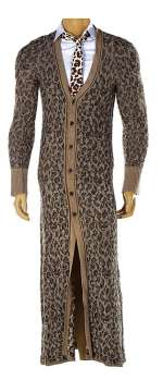 Lot 351 - "Kurt" cheetah print floor-length cardigan ensemble.