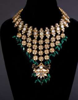 Lot 1176 - Lady GaGa "The Countess" silver set Indian style rhinestone necklace from American Horror Story.