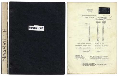 Script for Robert Altman‘s Classic 1975 Musical Film, ‘‘Nashville‘‘