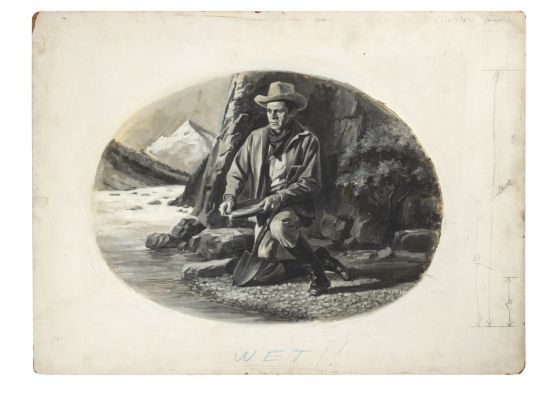 Lot 38 - A Steve McQueen "Nevada Smith" Original Painting. | Van Eaton Galleries