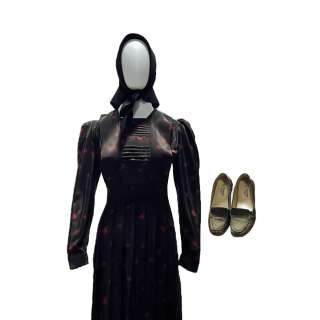Women Talking Greta Loewen’s Sheila McCarthy Long Sleeve Dress, Slip, Handkerchief, Prayer Cover & Loafer Shoes | VIP Fan Auctions