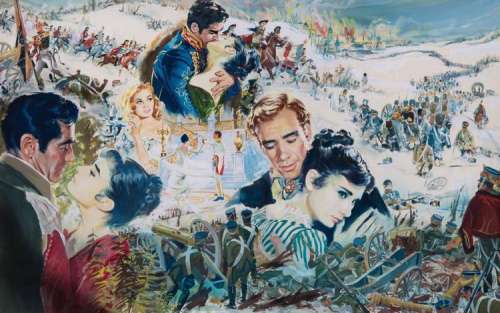 Audrey Hepburn vintage original poster art from War and Peace by Maurice Thomas. | Profiles in History