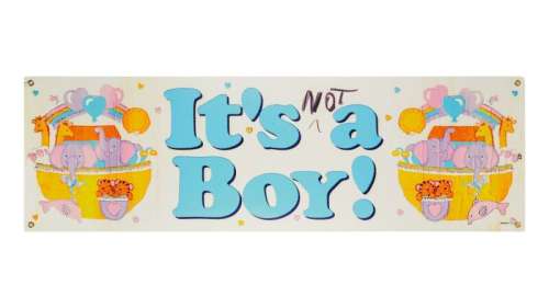 Lot 77 - Friends | "It‘s Not a Boy" Banner Prop Studio Made Reproduction (C)