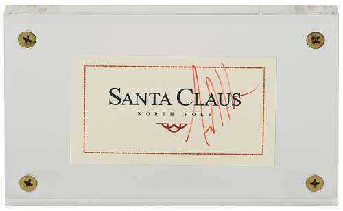 Lot 513 - Tim Allen "Santa Claus" business card from The Santa Clause.