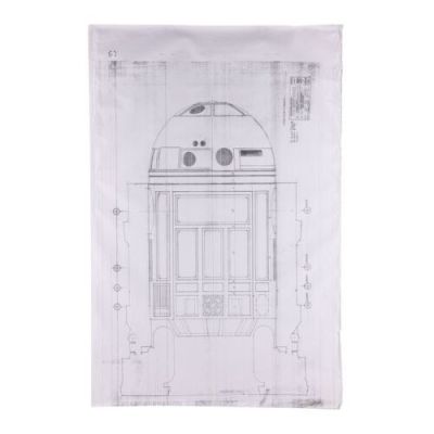 Star Wars: Attack of the Clones (2002) | Lot 355 : Phil Shearer Collection: Peter Childs R2-D2 Rear-Profile Art Department Production Copy Reference Blueprint | Propstore