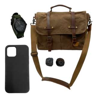 Self Reliance Tommy Jake Johnson Screen Used Bag, Watch, Phone Case & 2 Cameras | VIP Fan Auctions
