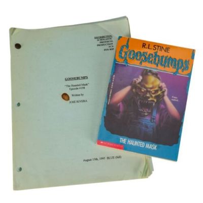 GOOSEBUMPS (T.V. SERIES, 1995-1998) - Lot #811 : Kathryn Long Collection: Kathryn Long‘s Personal Bound "The Haunted Mask" Script with R.L. Stine-Autographed "The Haunted Mask" Book