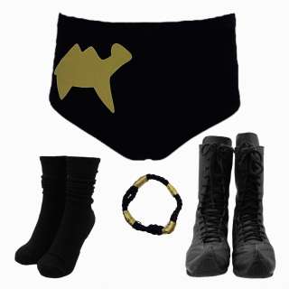 The Iron Claw Ed / The Sheik Chave Guerro Jr Screen Worn Headpiece, Wrestling Trunks, Socks & Wrestling Boots Ch 1 Sc 9-13 | VIP Fan Auctions