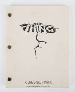 The Thing (1982) Final draft screenplay script, from the John Carpenter 114 pages. | Ewbank’s