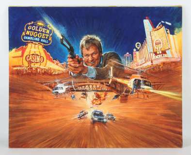 Deadly Impact (1984) Original colour artwork by Brian Bysouth, gouache on board showing Bo Svenson… | Ewbank’s