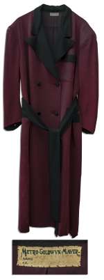 Robert Taylor Worn Burgundy Robe From ’’Johnny Eager’’ -- With MGM Wardrobe Label | Nate Sanders