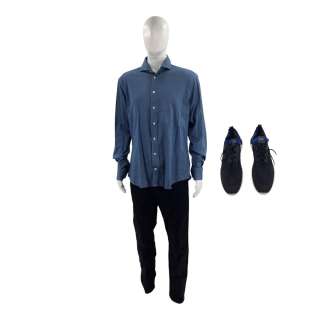 G20 Derek Sutton (Anthony Anderson) Screen Worn Sneakers, Pants & Button-Up Shirt Ch 2 Sc 23 | VIP Fan Auctions