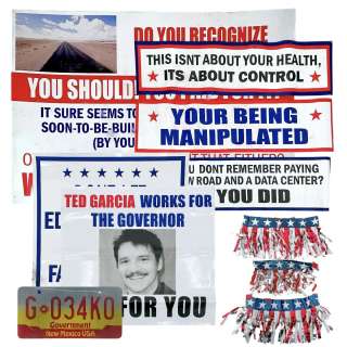 Eddington Joe (Joaquin Phoenix) Screen Used Flag Banners, Poster, License Plate, (2) Magnetic Signs & Ted Garcia Sign | VIP Fan Auctions